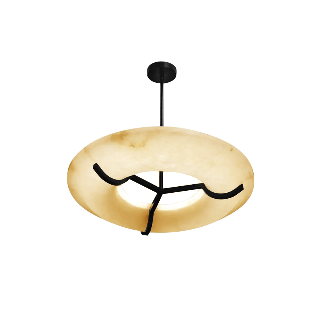 Carve Alabaster Ring Pendant Light – Modern Minimalist LED Chandelier