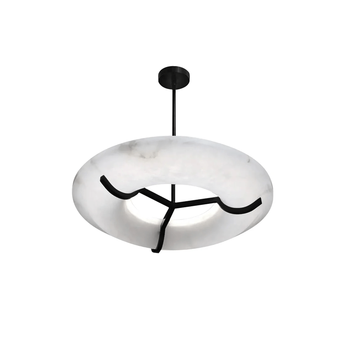 Carve Alabaster Ring Pendant Light – Modern Minimalist LED Chandelier