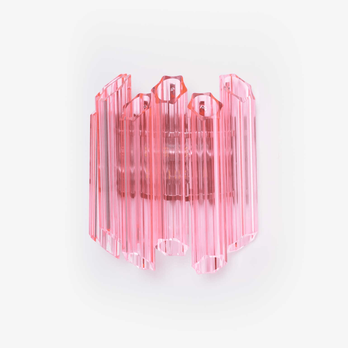 Pink Palermo Glass Wall Sconce – Hand-Blown Murano Style Blush Wall Light