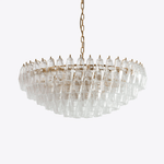 Clear Sorrento Chandelier — 47" Wide Tiered Glass Pendant Light