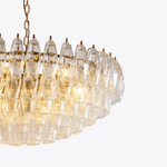 Clear Sorrento Chandelier — 47" Wide Tiered Glass Pendant Light