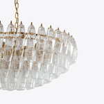 Clear Sorrento Chandelier — 47" Wide Tiered Glass Pendant Light