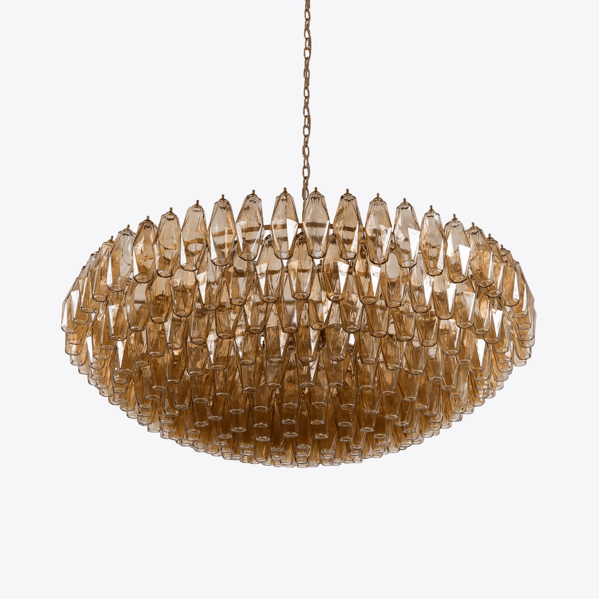 Amber Sorrento Multi-Tier Glass Chandelier, 59-Inch Wide Statement Lighting