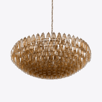 Amber Sorrento Multi-Tier Glass Chandelier, 59-Inch Wide Statement Lighting