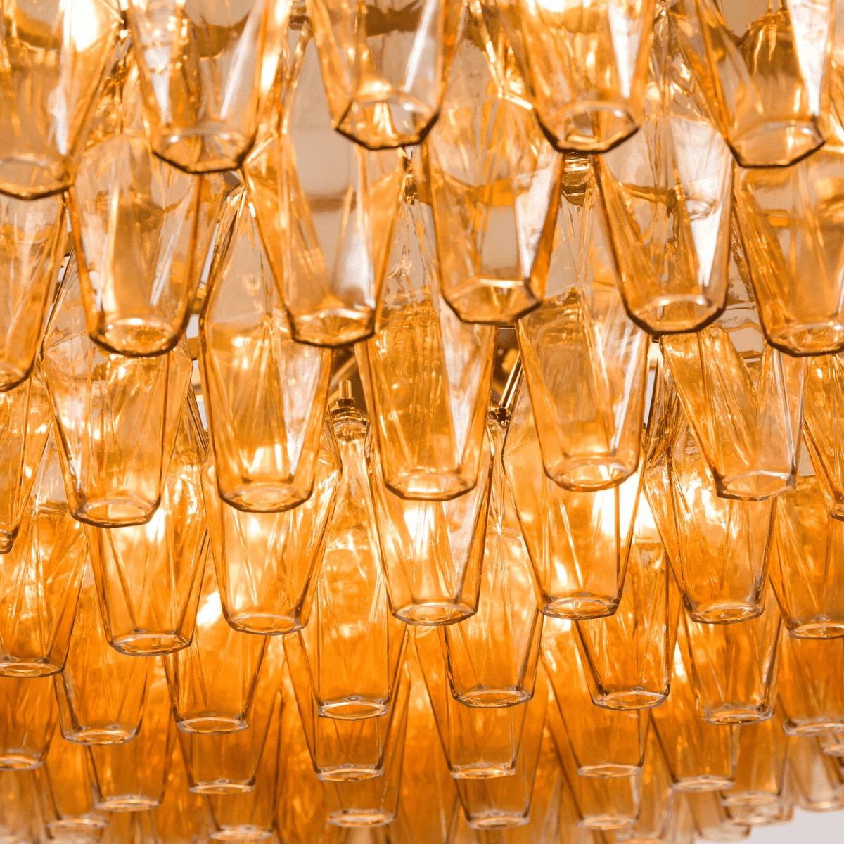 Amber Sorrento Multi-Tier Glass Chandelier, 59-Inch Wide Statement Lighting