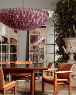 Amber Sorrento Multi-Tier Glass Chandelier, 59-Inch Wide Statement Lighting
