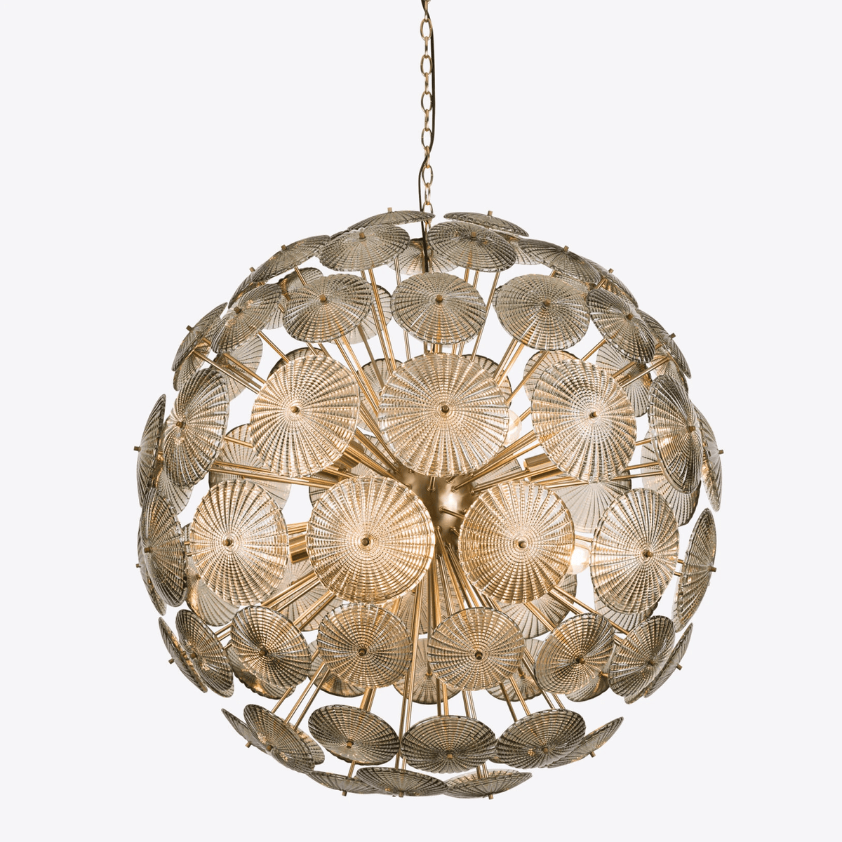 Vicenza Sputnik Chandelier — Modern Glass & Gold Designer Ceiling Light