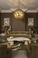 Vicenza Sputnik Chandelier — Modern Glass & Gold Designer Ceiling Light