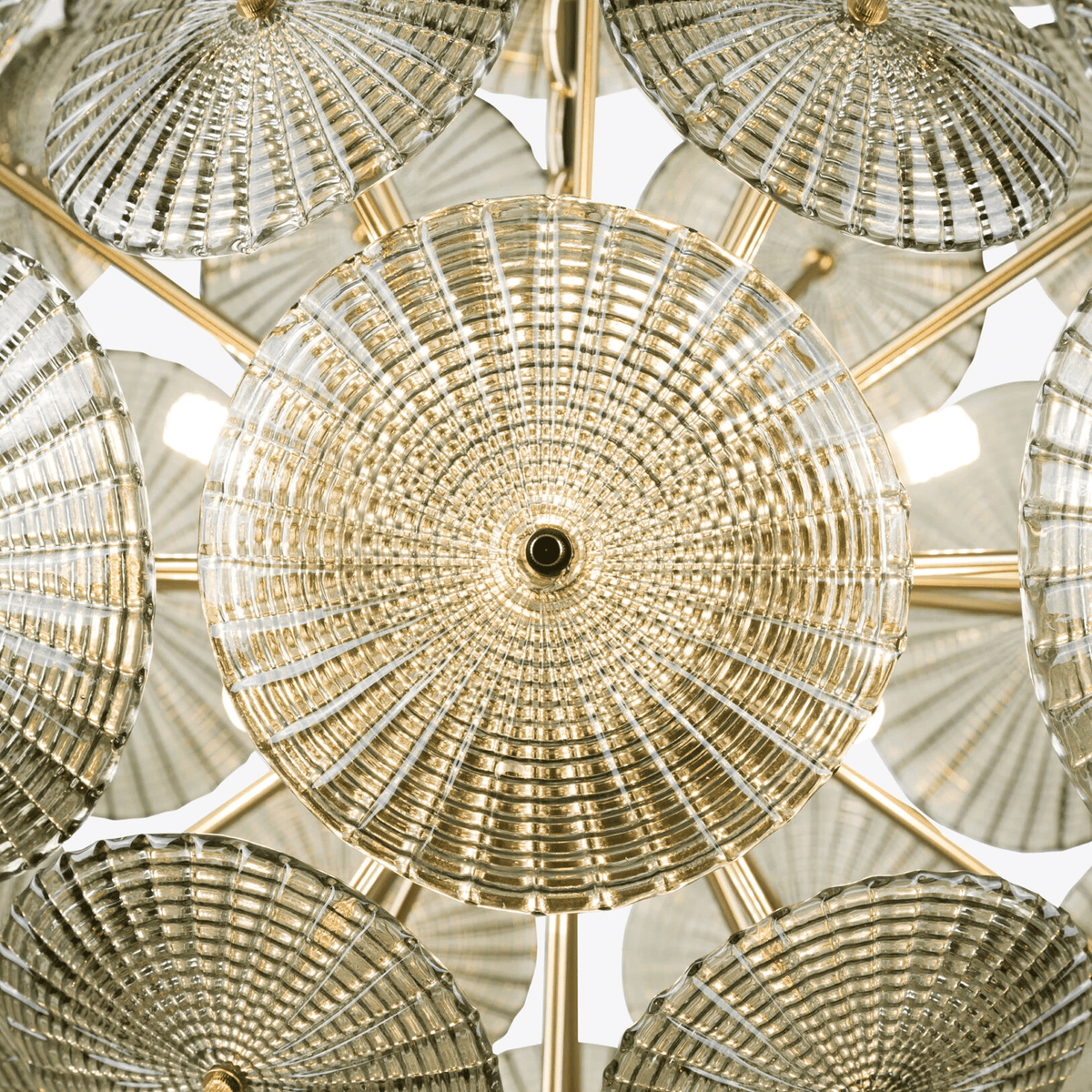 Vicenza Sputnik Chandelier — Modern Glass & Gold Designer Ceiling Light