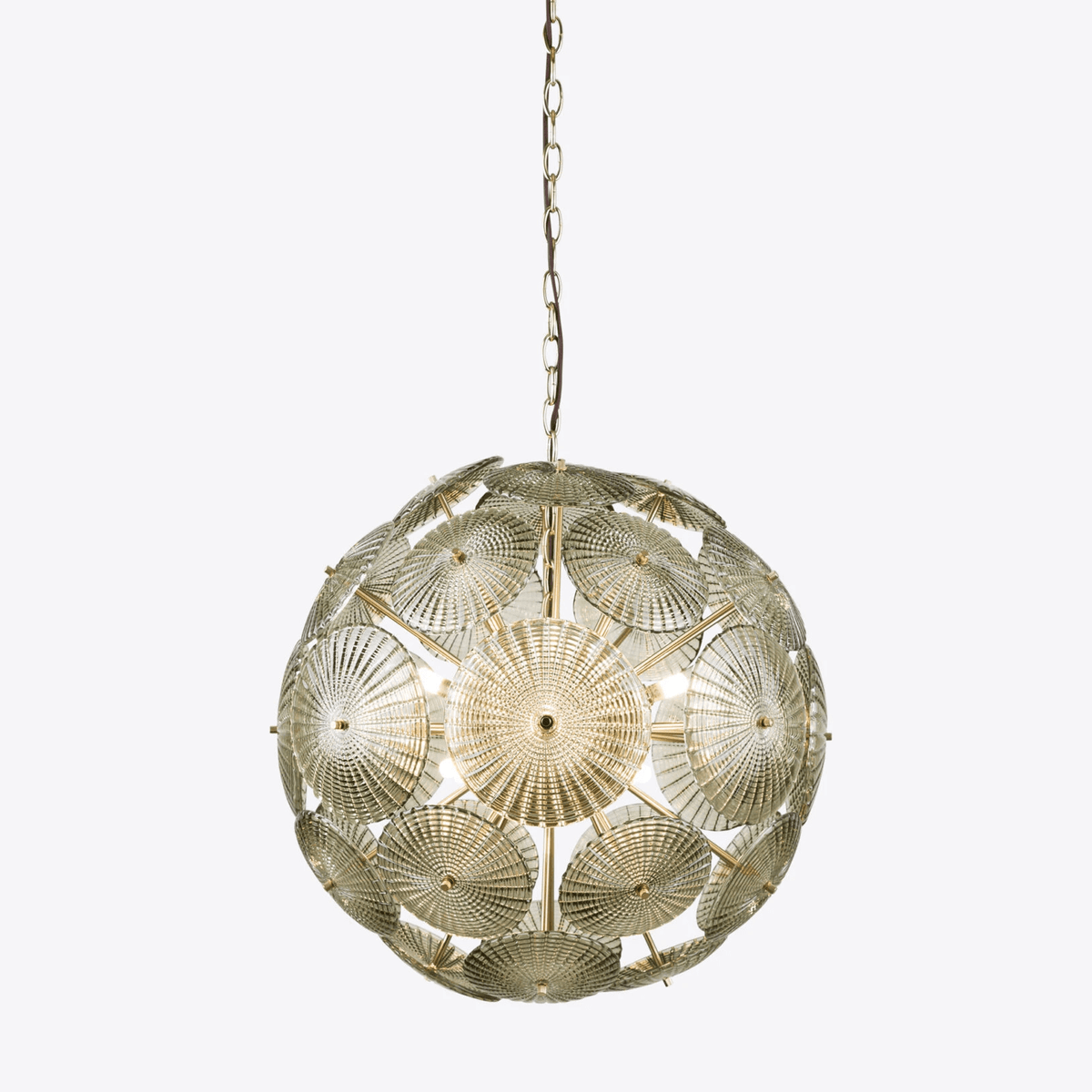Vicenza Sputnik Chandelier — Modern Glass & Gold Designer Ceiling Light