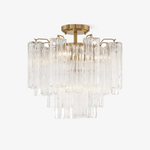Imondo Tubular Murano Glass Ceiling Lamp in Brown