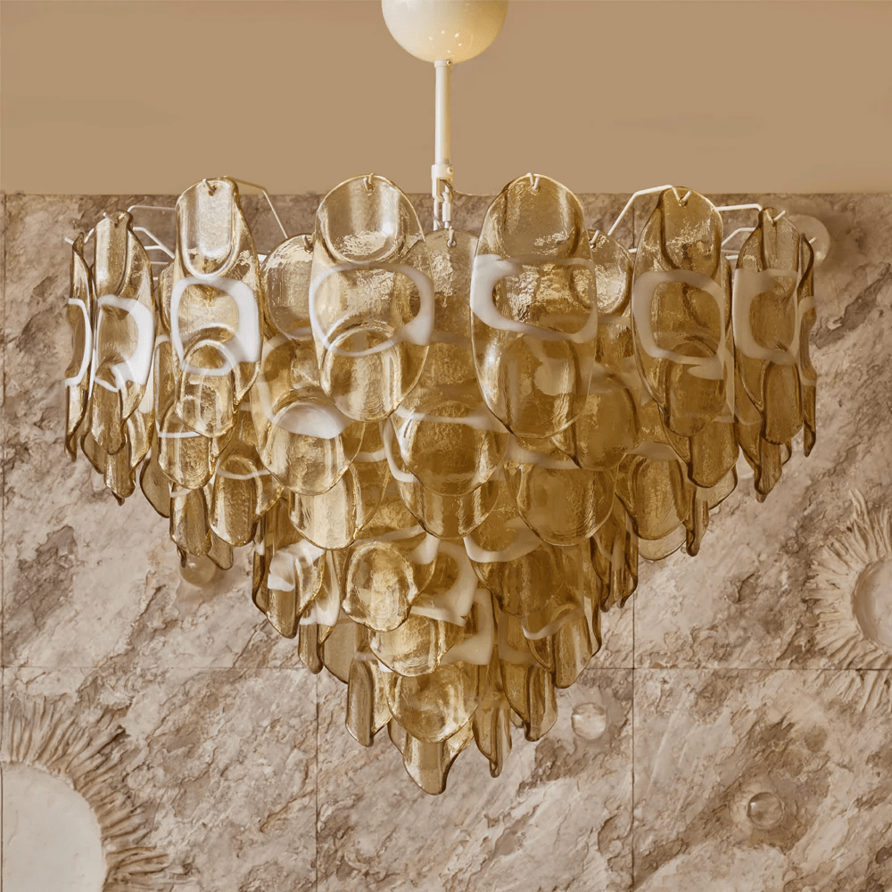 Vivara Glass Chandelier — Five-Tier Hand-Blown Art Glass Pendant Light