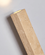 Travertine Column Wall Sconce in Yellow Travertine
