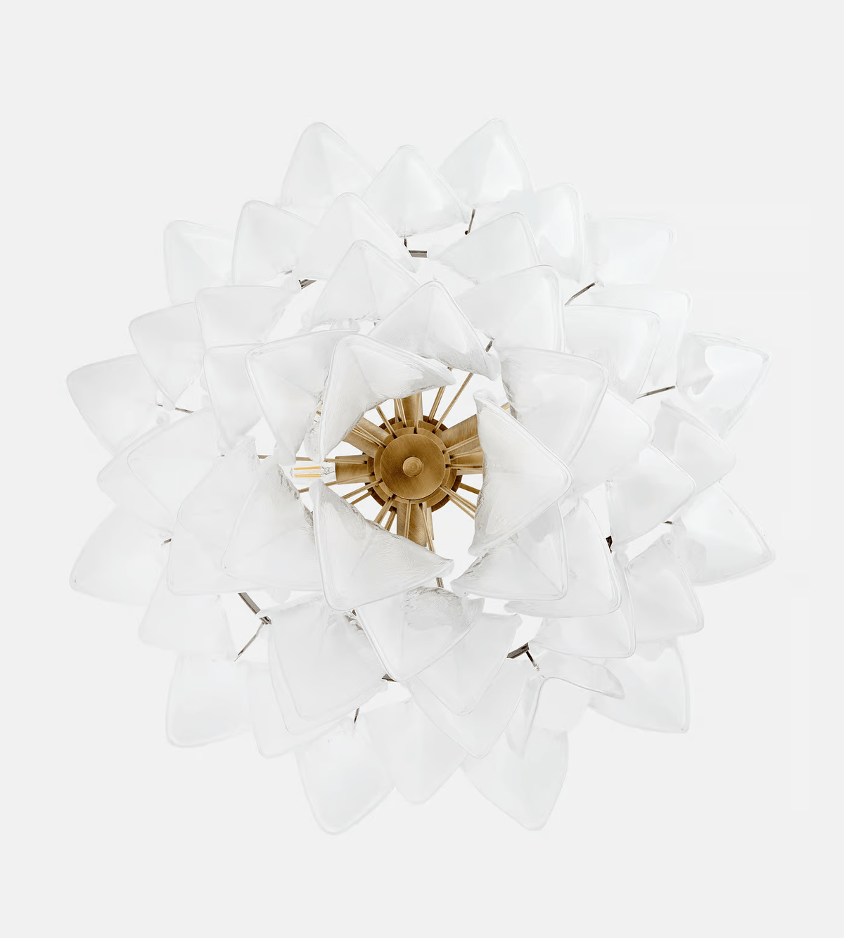 Lunara White Glass Chandelier – Modern Murano-Inspired Pendant Light for Dining Room and Living Room