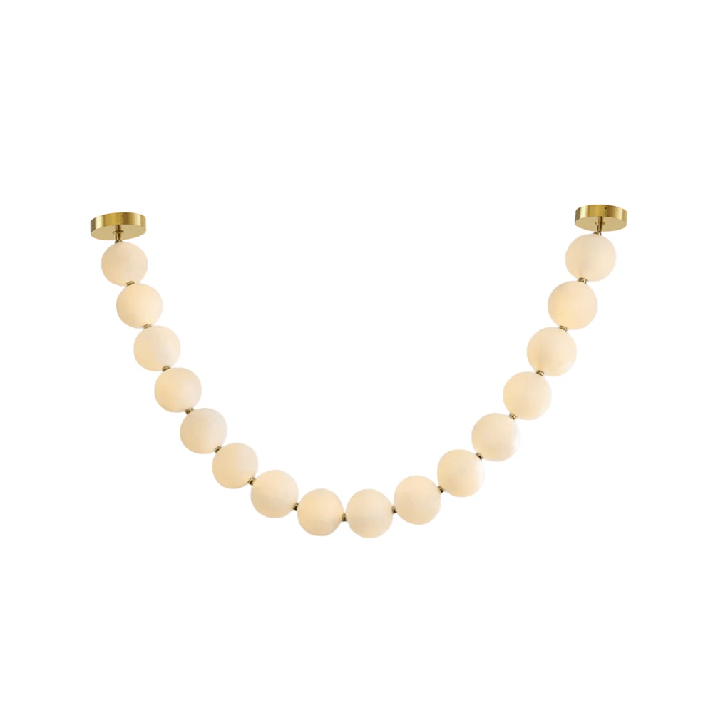 Halti Necklace Acrylic Chandelier with Gold Accents and Integrated LED
