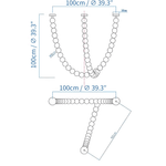 Halti Necklace Acrylic Chandelier with Gold Accents and Integrated LED