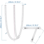 Halti Necklace Acrylic Chandelier with Gold Accents and Integrated LED
