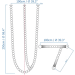 Halti Necklace Acrylic Chandelier with Gold Accents and Integrated LED