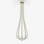Halti Necklace Acrylic Chandelier with Gold Accents and Integrated LED