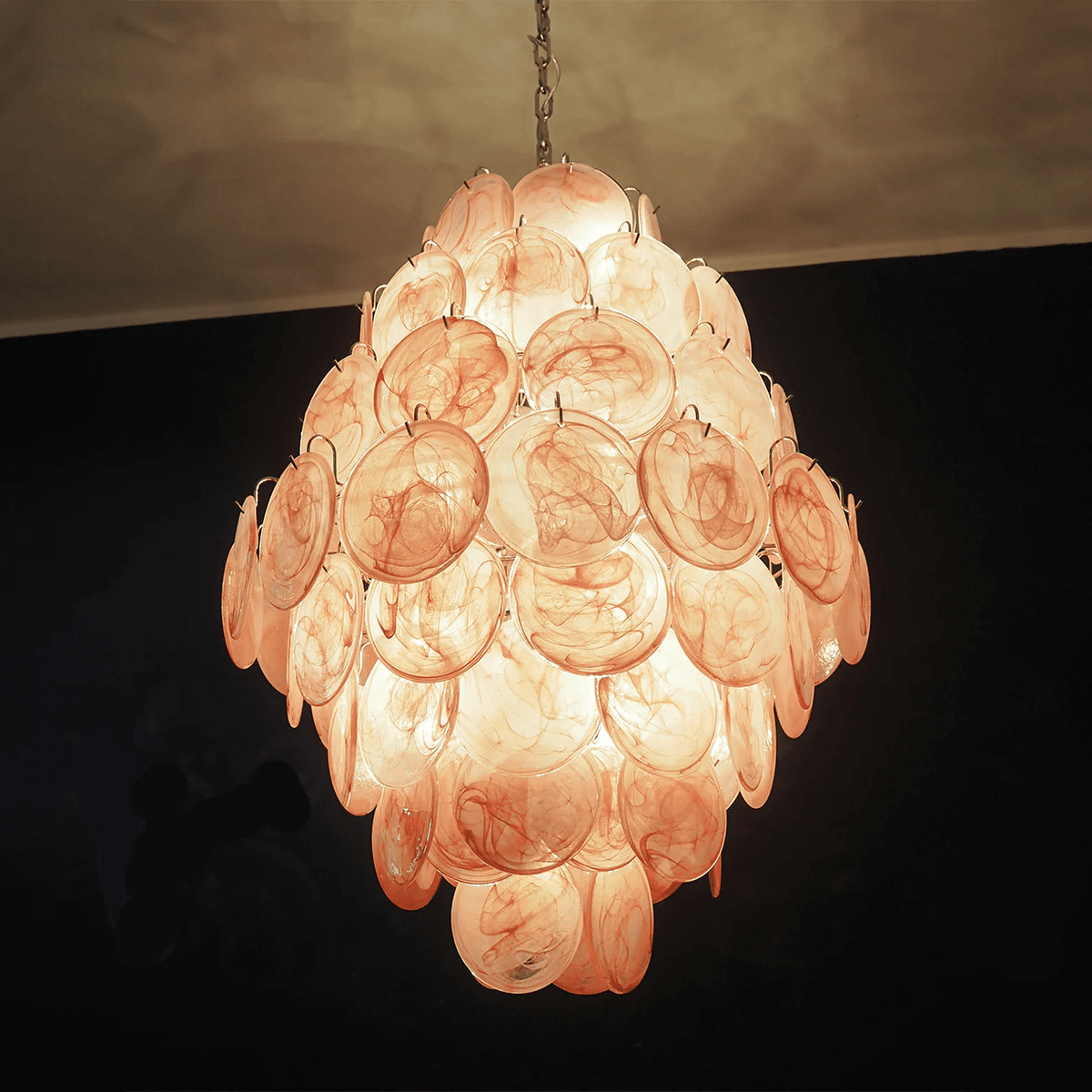 Rosa Glass Chandelier – Handcrafted Blown Glass Pendant for Modern Interiors