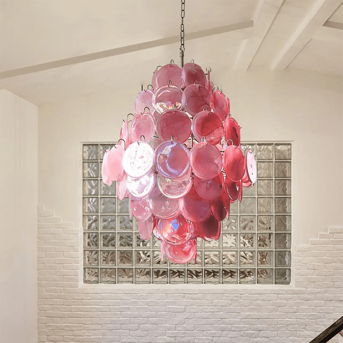Rosa Glass Chandelier – Handcrafted Blown Glass Pendant for Modern Interiors