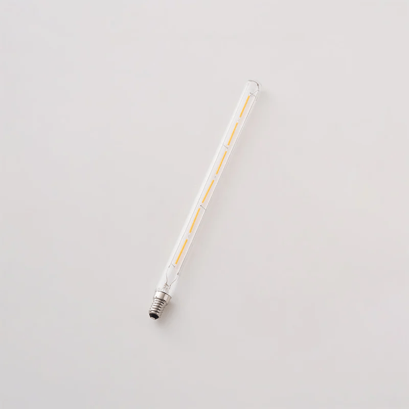 Tubular LED Filament Bulb in Clear Glass, E14/E27 Base