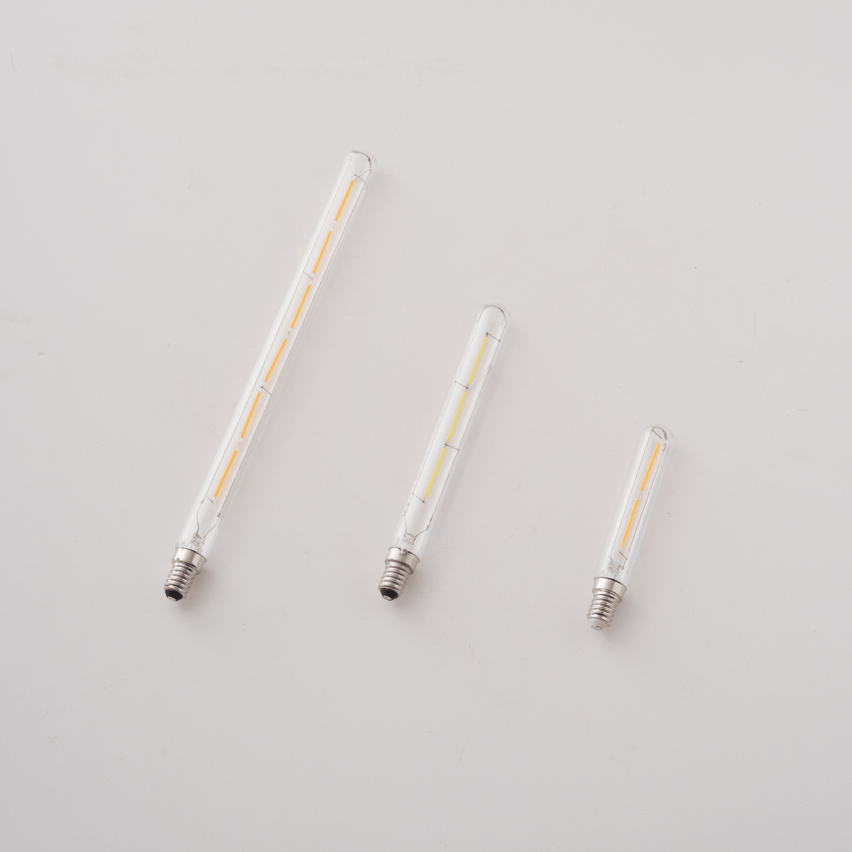 Tubular LED Filament Bulb in Clear Glass, E14/E27 Base
