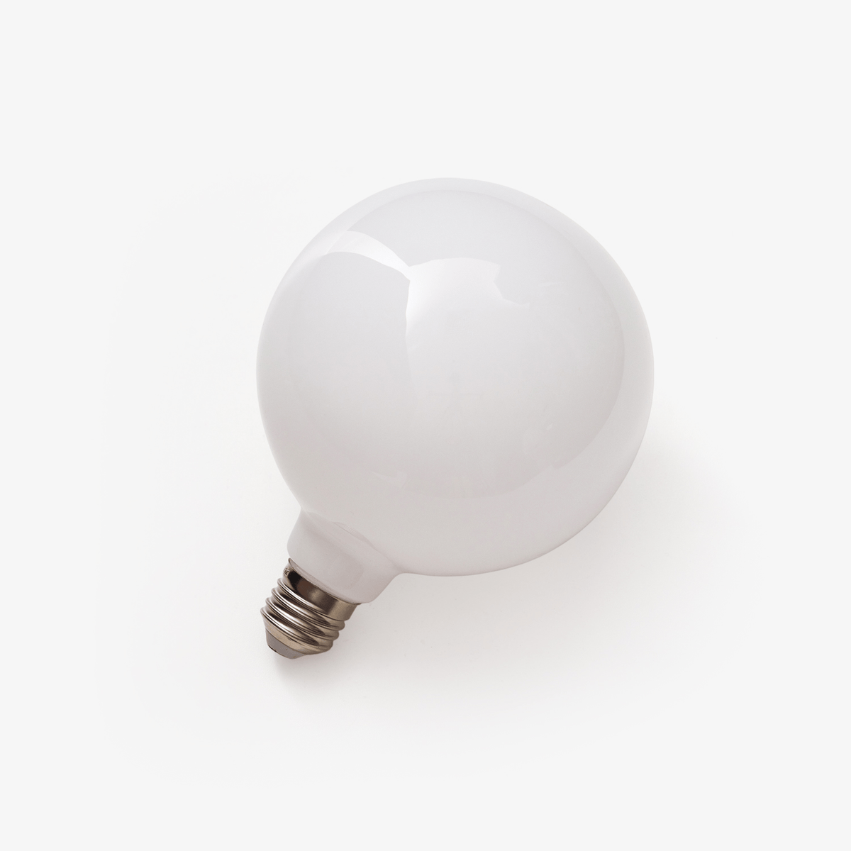 Lumière White Glass LED Bulb — E26/E27 Dimmable Replacement for Designer Fixtures