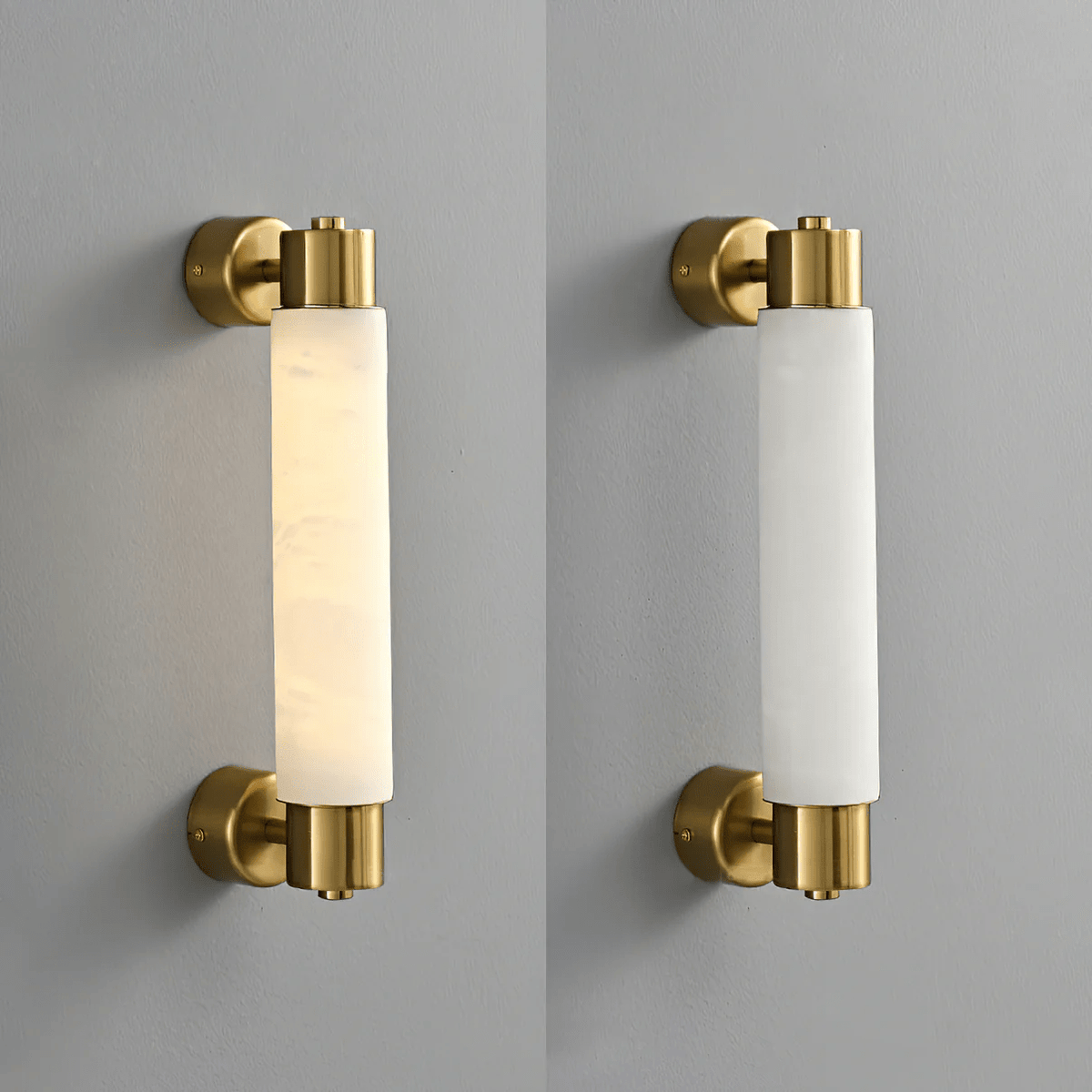 Alatar Alabaster Wall Sconce – Modern LED Wall Light in Gold or Black