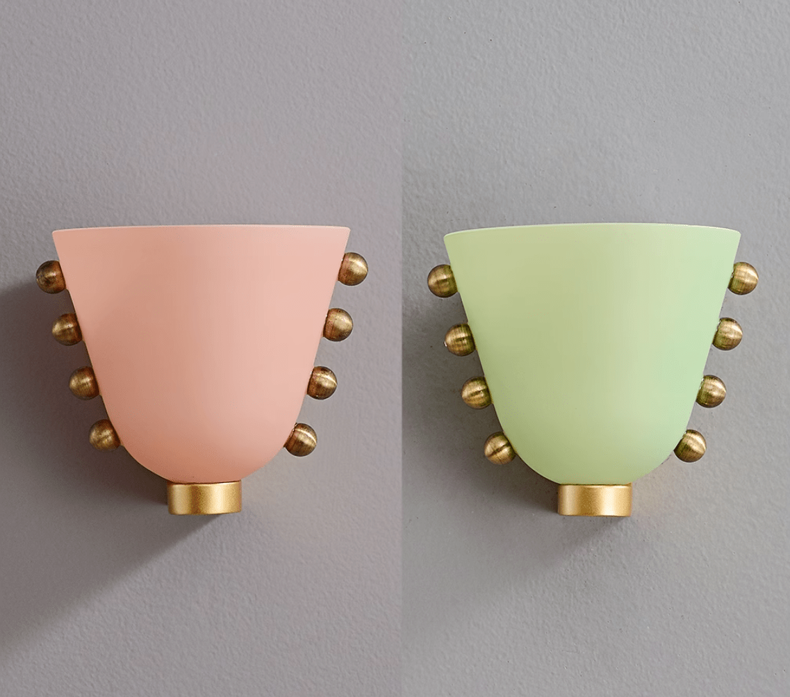 Velora Sculptural Wall Sconce in Matte Gold with Glass Shade