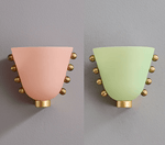Velora Sculptural Wall Sconce in Matte Gold with Glass Shade