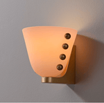Velora Sculptural Wall Sconce in Matte Gold with Glass Shade
