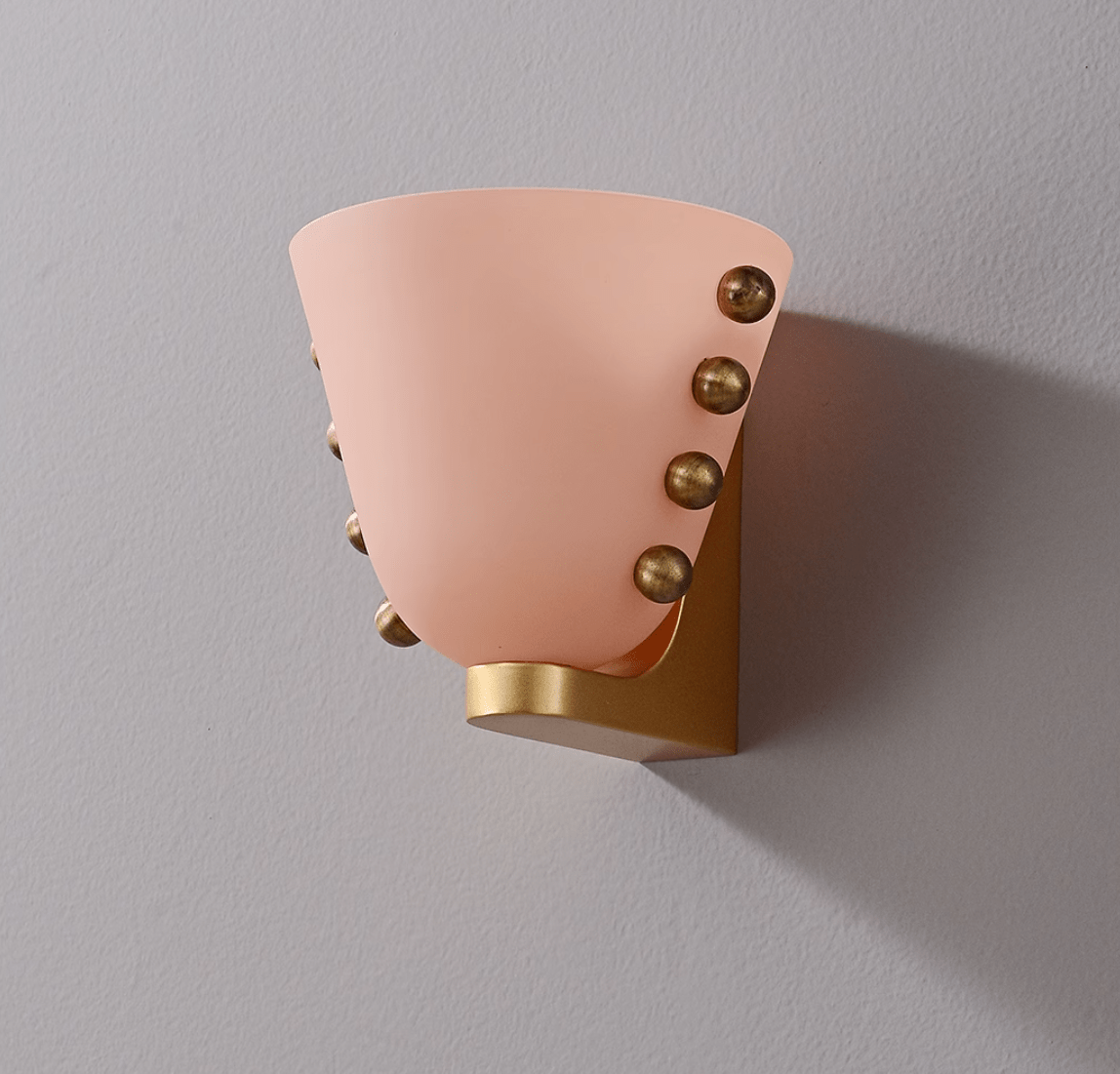 Velora Sculptural Wall Sconce in Matte Gold with Glass Shade