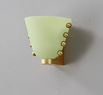Velora Sculptural Wall Sconce in Matte Gold with Glass Shade