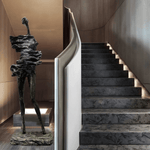 Dravik Sculptural Floor Ornament – Modern Nordic Art Piece for Refined Interiors