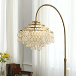 Lumière Shell Floor Lamp with Mother-of-Pearl Shade