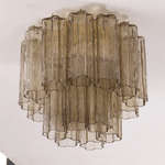Art Glass Star Ceiling Light in Champagne Gold | Murano-Style Flush Mount