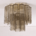 Art Glass Star Ceiling Light in Champagne Gold | Murano-Style Flush Mount
