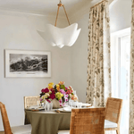 Luvonea Sculptural Plaster Chandelier with Gold Accents for Modern Interiors