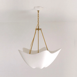 Luvonea Sculptural Plaster Chandelier with Gold Accents for Modern Interiors
