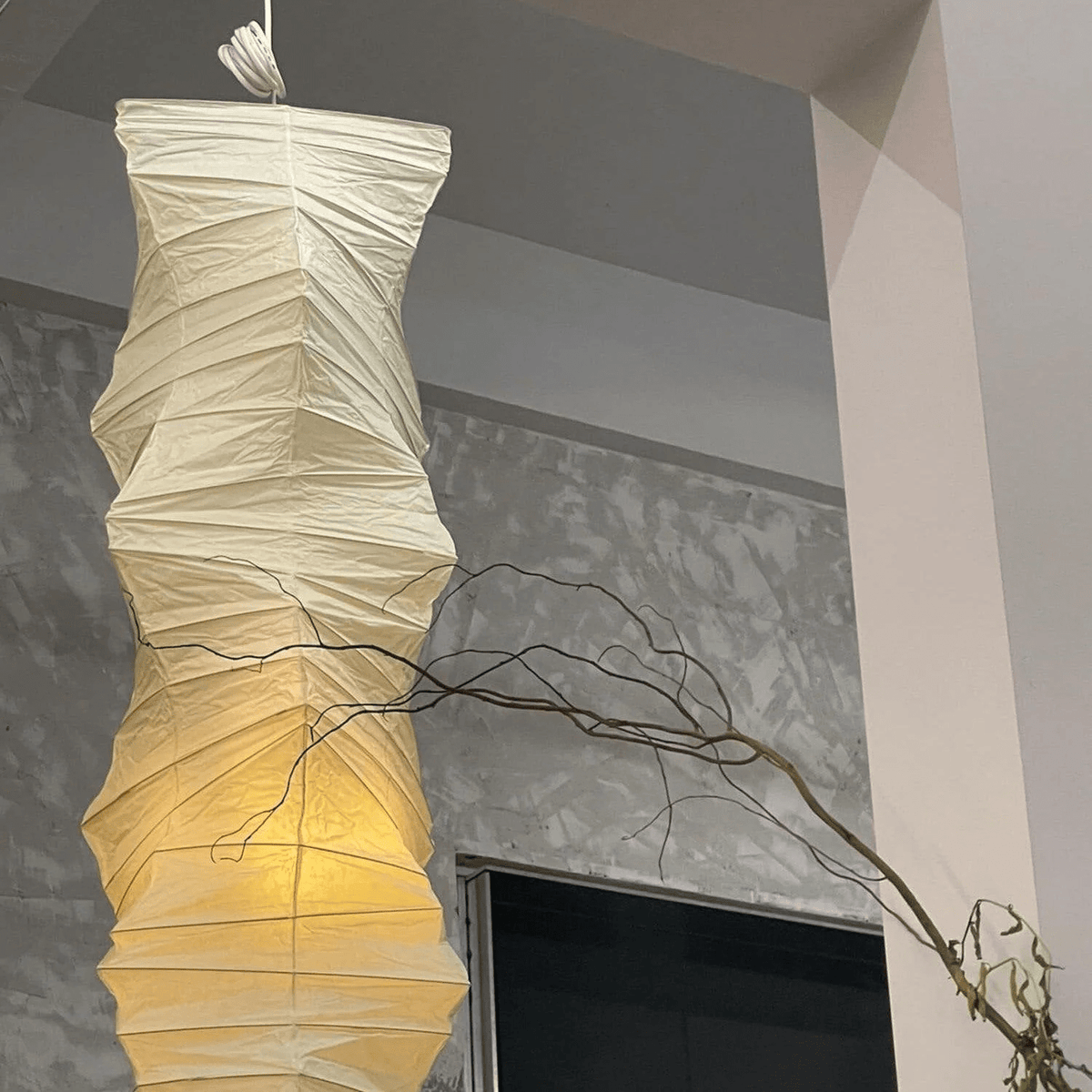 Washi Paper Pendant Light – Handcrafted Japanese Rice Paper Shade