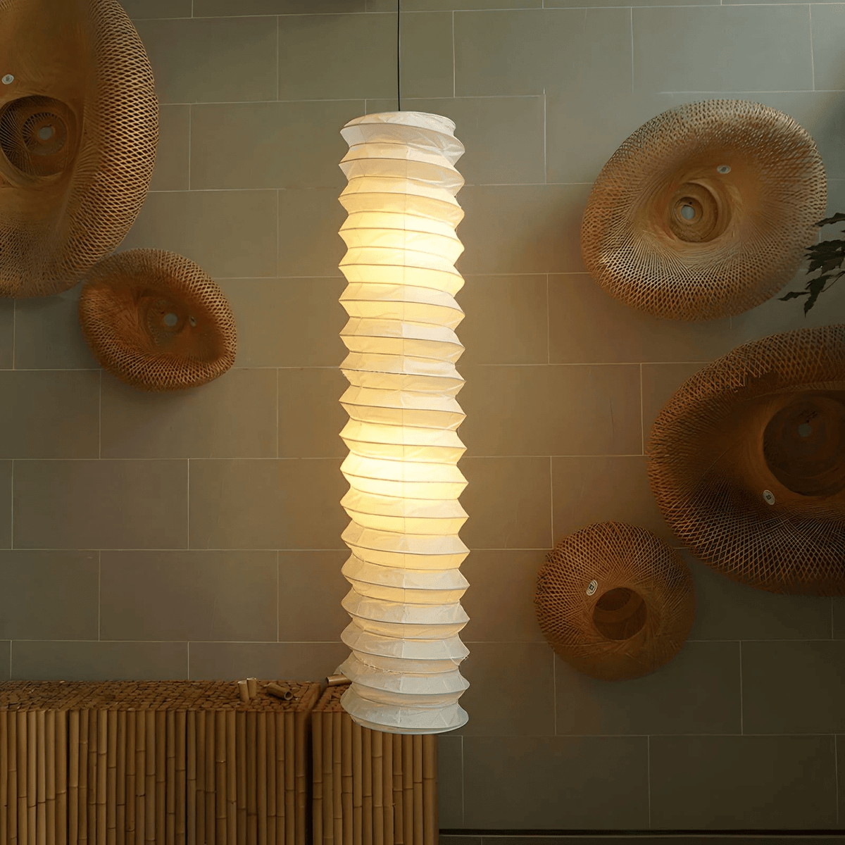Washi Paper 31N Pendant Light – Minimalist Japanese Paper Lantern for Modern Interiors