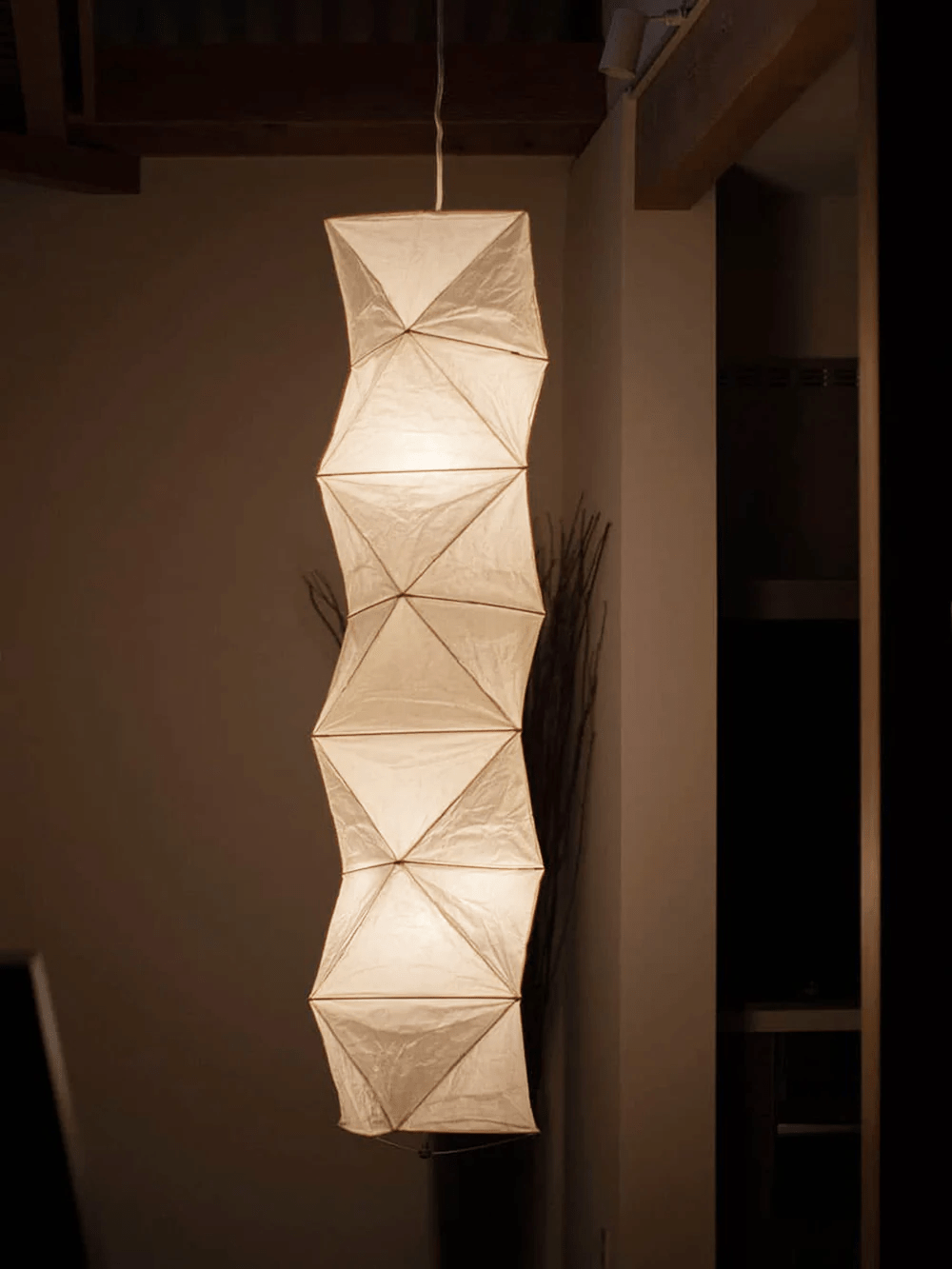 Washi Paper Pendant Light – Handcrafted Japanese Lantern for Serene Interiors