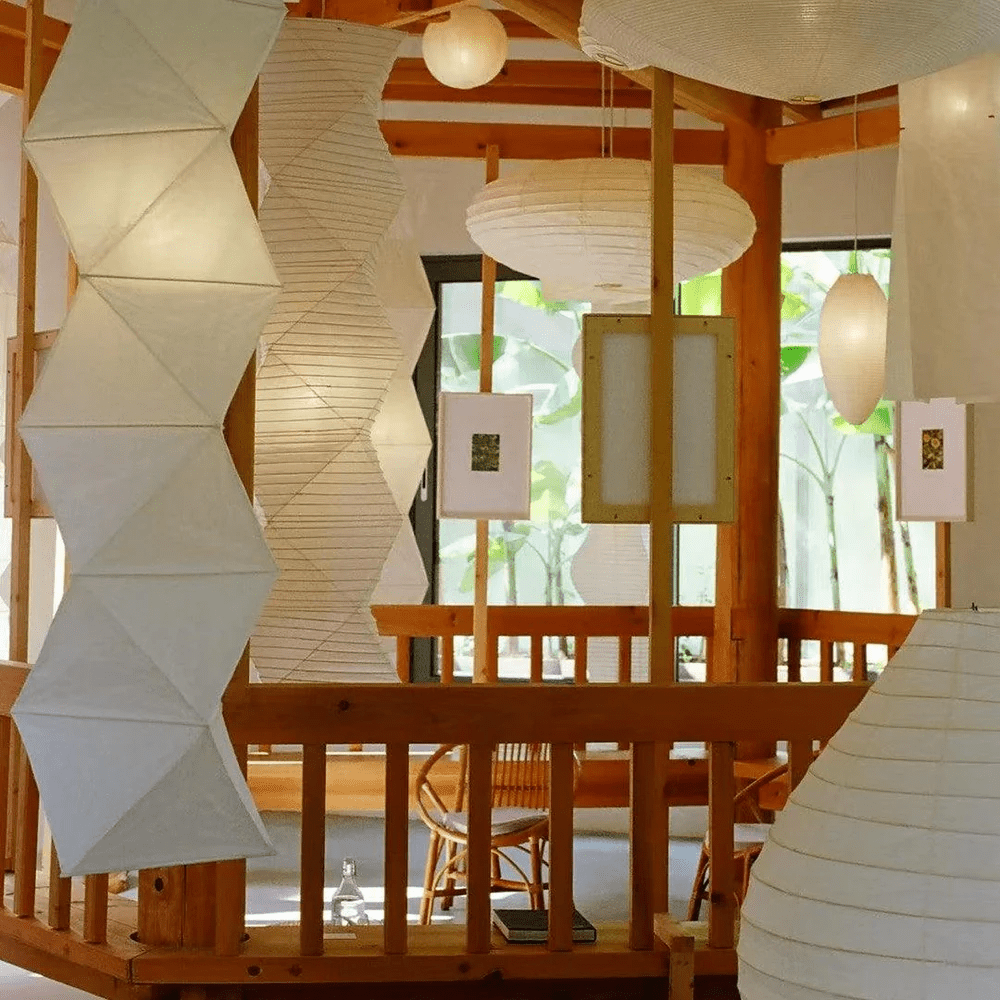 Washi Paper Pendant Light – Handcrafted Japanese Lantern for Serene Interiors