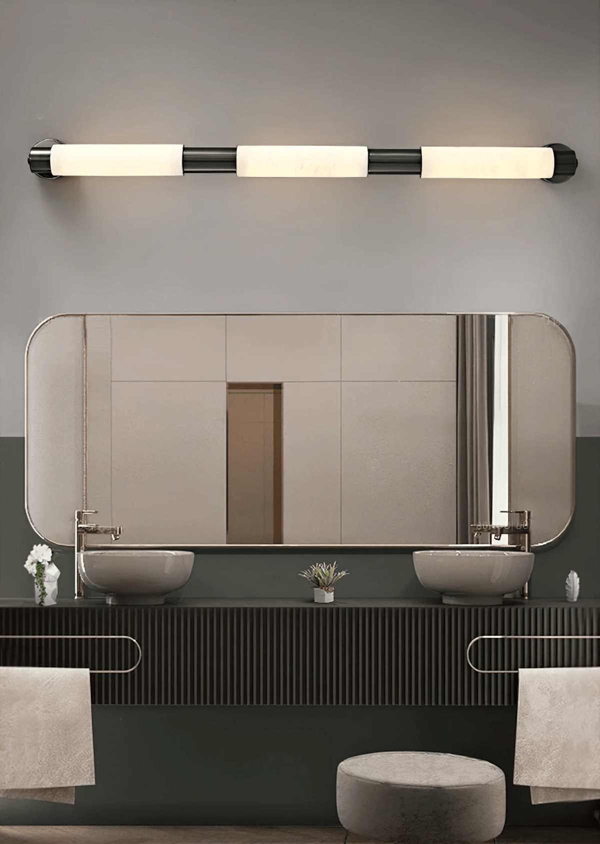 Alatar Alabaster Wall Sconce – Modern LED Wall Light in Gold or Black