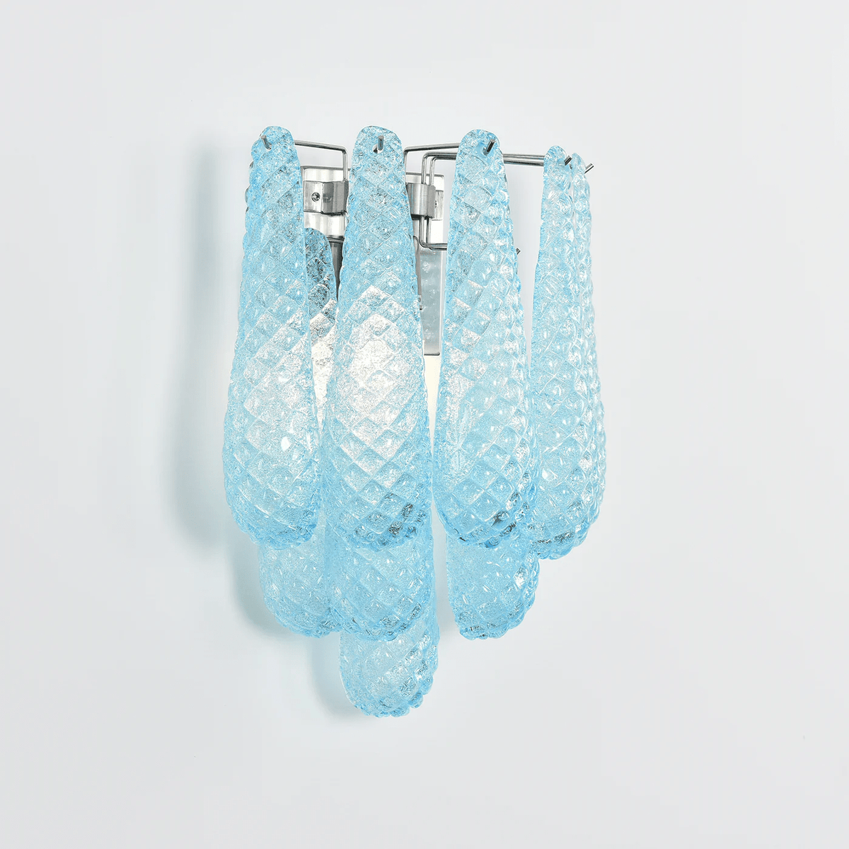 Lagoon Bloom Wall Sconce – Hand-Blown Glass Floral Wall Light for Modern Interiors