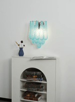 Lagoon Bloom Wall Sconce – Hand-Blown Glass Floral Wall Light for Modern Interiors