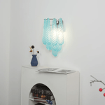 Lagoon Bloom Wall Sconce – Hand-Blown Glass Floral Wall Light for Modern Interiors