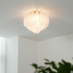 Tuliva Glass Ceiling Light – Modern Flush Mount for Living & Dining
