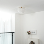 Tuliva Glass Ceiling Light – Modern Flush Mount for Living & Dining